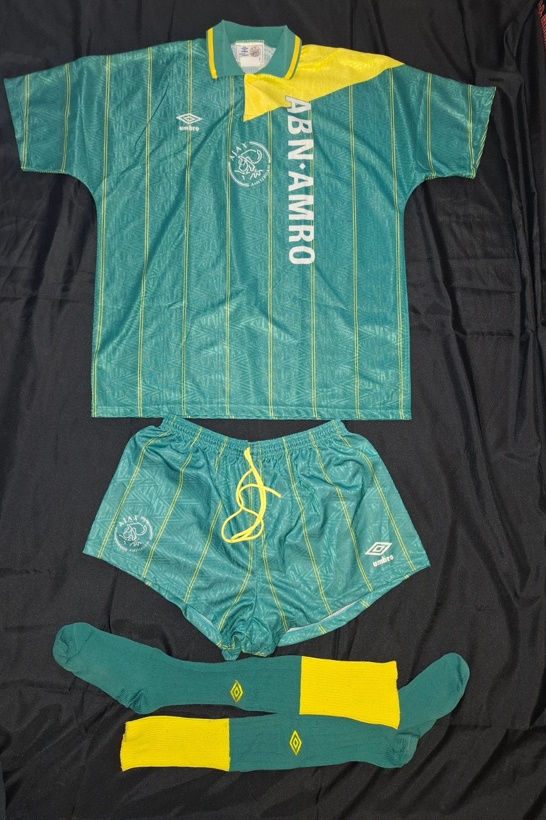 Vintage Ajax Uitshirt Set 1991-1993 Umbro ABN AMRO, Ophalen of Verzenden, Gebruikt, Ajax, Shirt