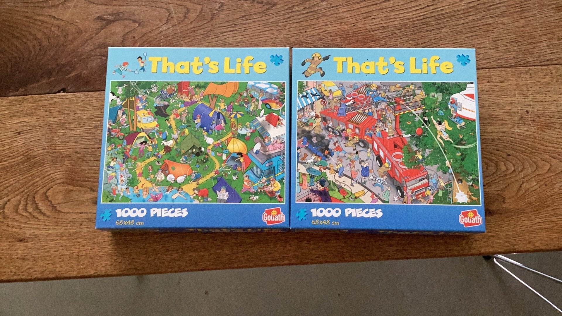 2 thats lifs puzzels 1000 stukjes, Ophalen of Verzenden, 500 t/m 1500 stukjes, Zo goed als nieuw, Legpuzzel