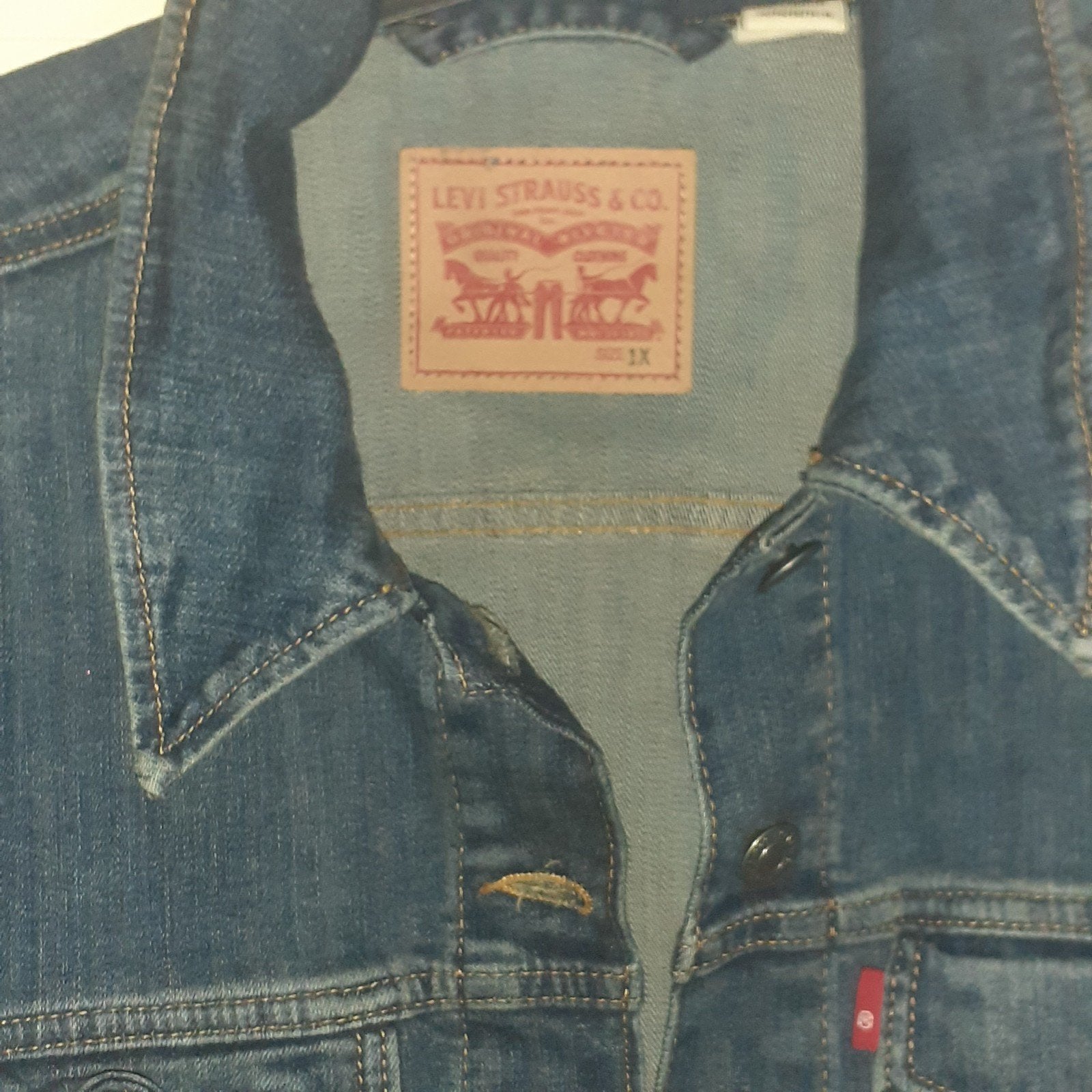 Levi's spijkerjas - Maat L, Maat 52/54 (L), Levi's, Blauw, Ophalen of Verzenden