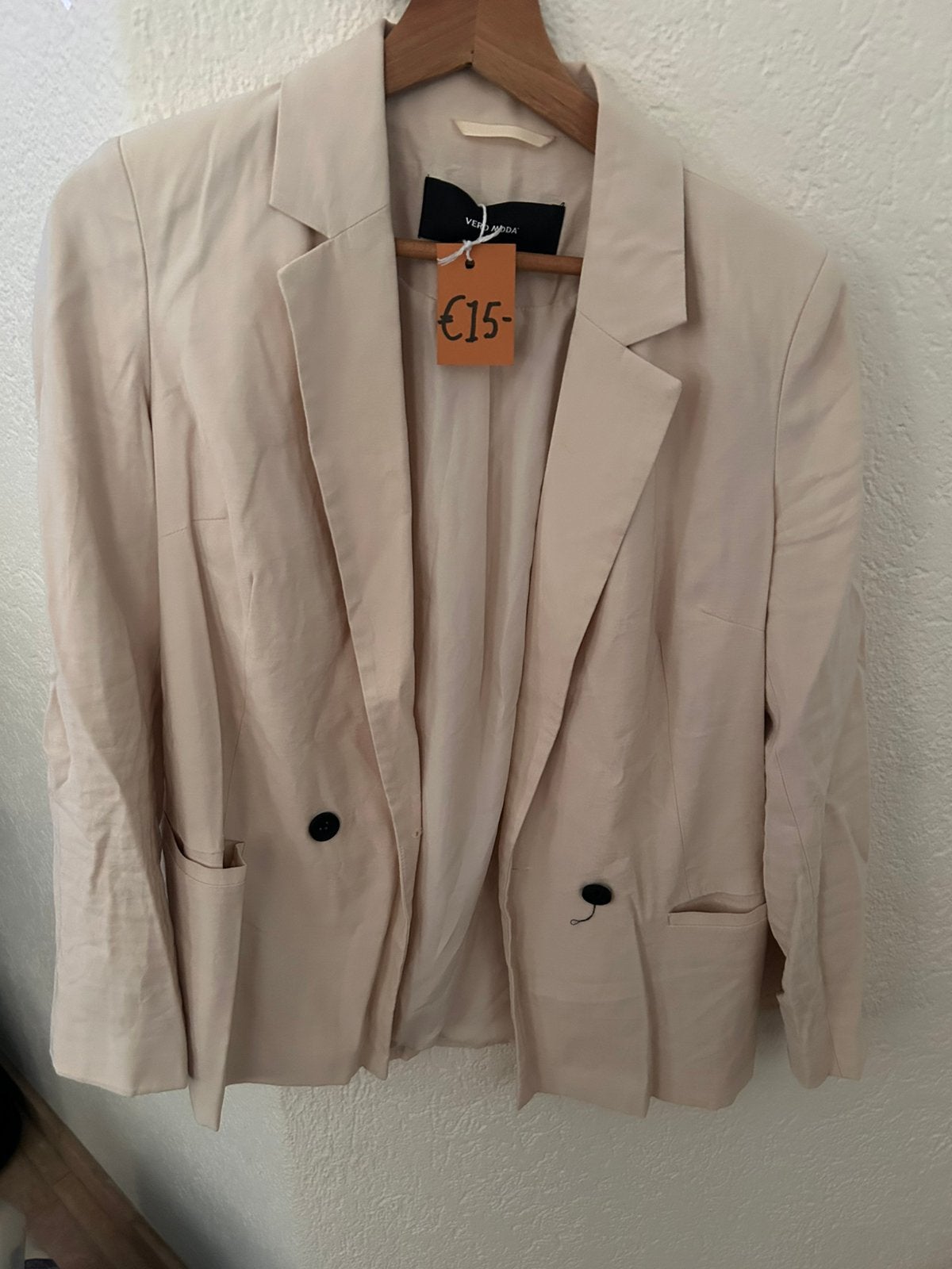 Vero Moda blazer Dames, Ophalen of Verzenden, Zo goed als nieuw, Maat 36 (S), Beige