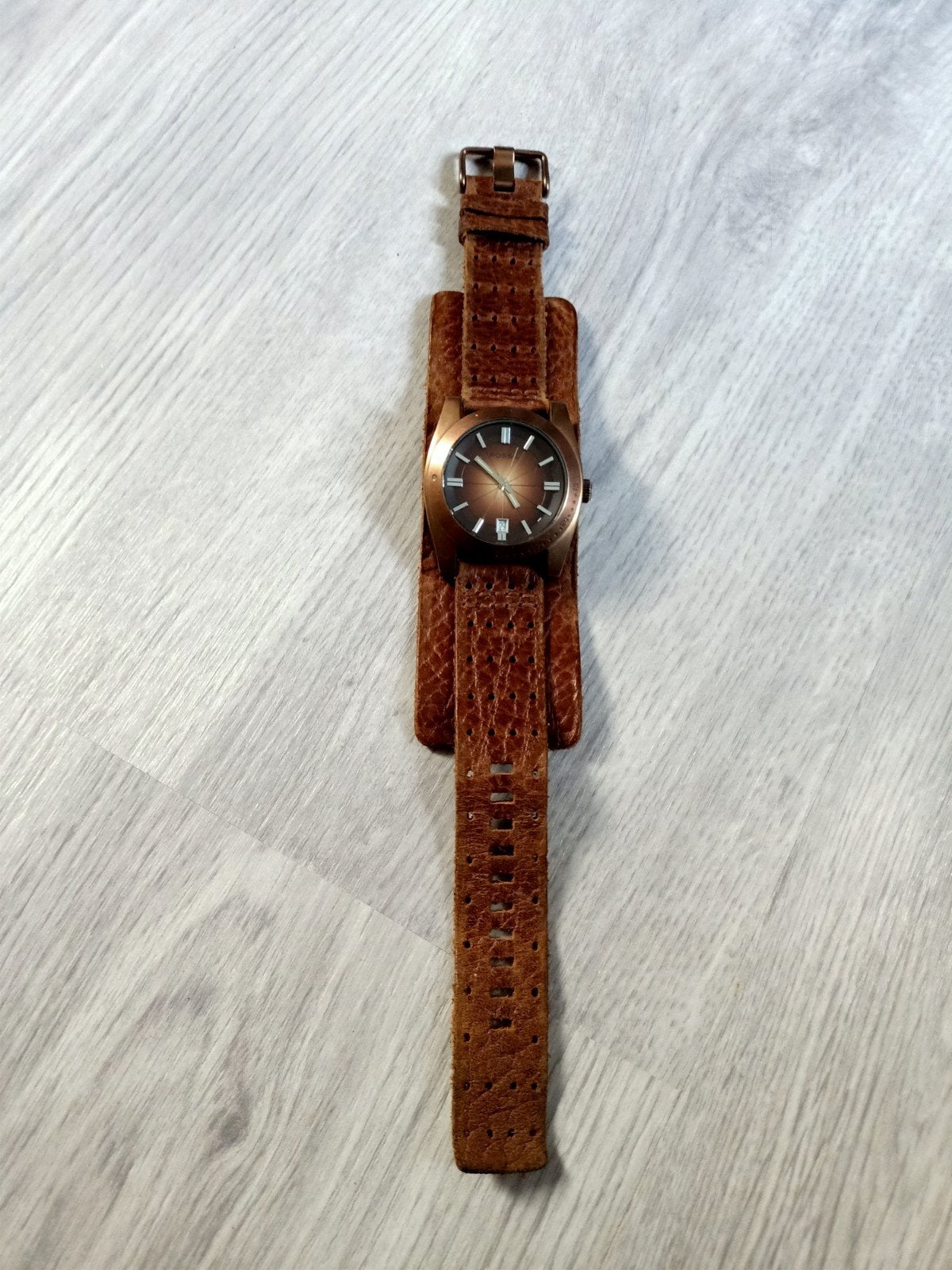 Horloge Heren, Ophalen, Zo goed als nieuw, Leer, Overige merken