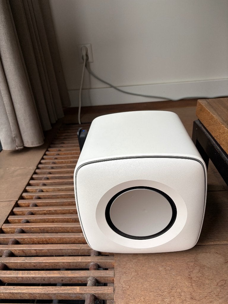 Kef KC62 subwoofer + KW1 adapter, Audio, Tv en Foto, Ophalen of Verzenden, Zo goed als nieuw, Subwoofer, KEF