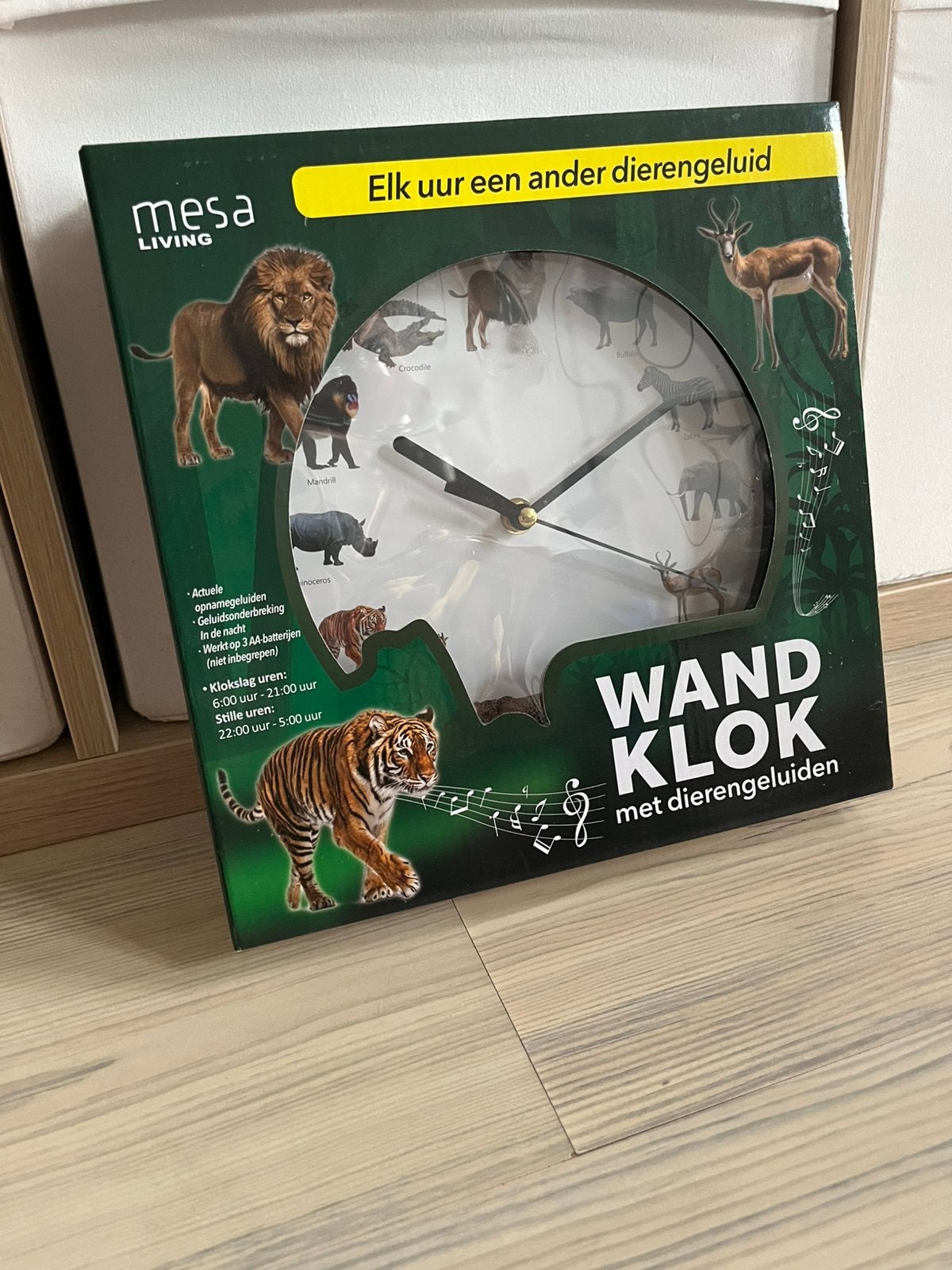 Wandklok met dierengeluiden!!!, Ophalen of Verzenden, Nieuw