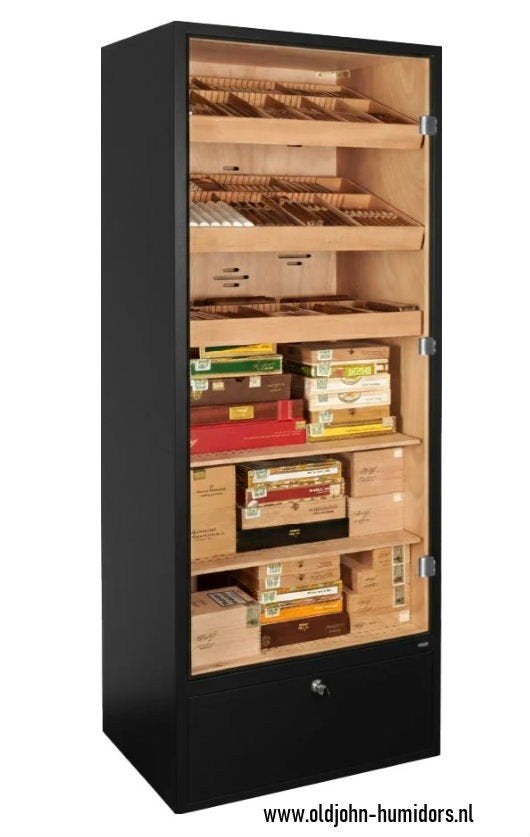 HUMIDOR KAST / KABINET  - ADORINI PRIMO DELUXE ZWART – h300, Verzenden, Nieuw, Tabaksdoos of Verpakking