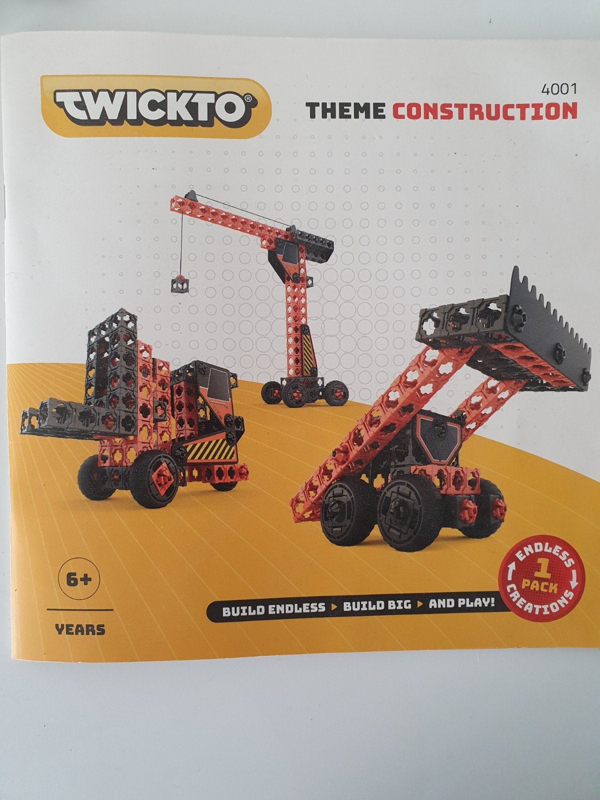 Twickto Constructieset Kraan, Vorkheftruck,Hijskraan  5+, Ophalen of Verzenden, Zo goed als nieuw, Bouwen