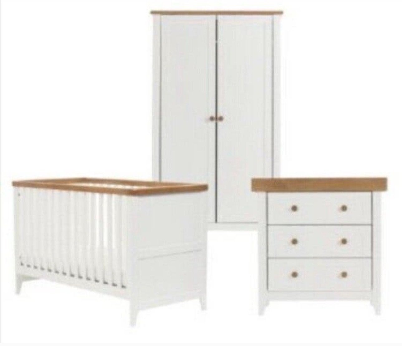 Complete Mothercare Babykamer Set Wit met Eikenhout, Ophalen, Zo goed als nieuw, Jongetje of Meisje
