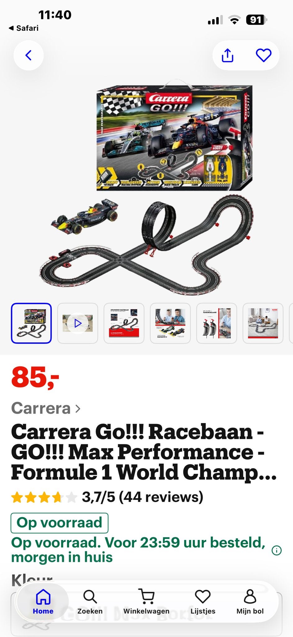 Carrera Go racebaan Max Verstappen Formule 1, Racebaan, Carrera, Nieuw, Ophalen of Verzenden