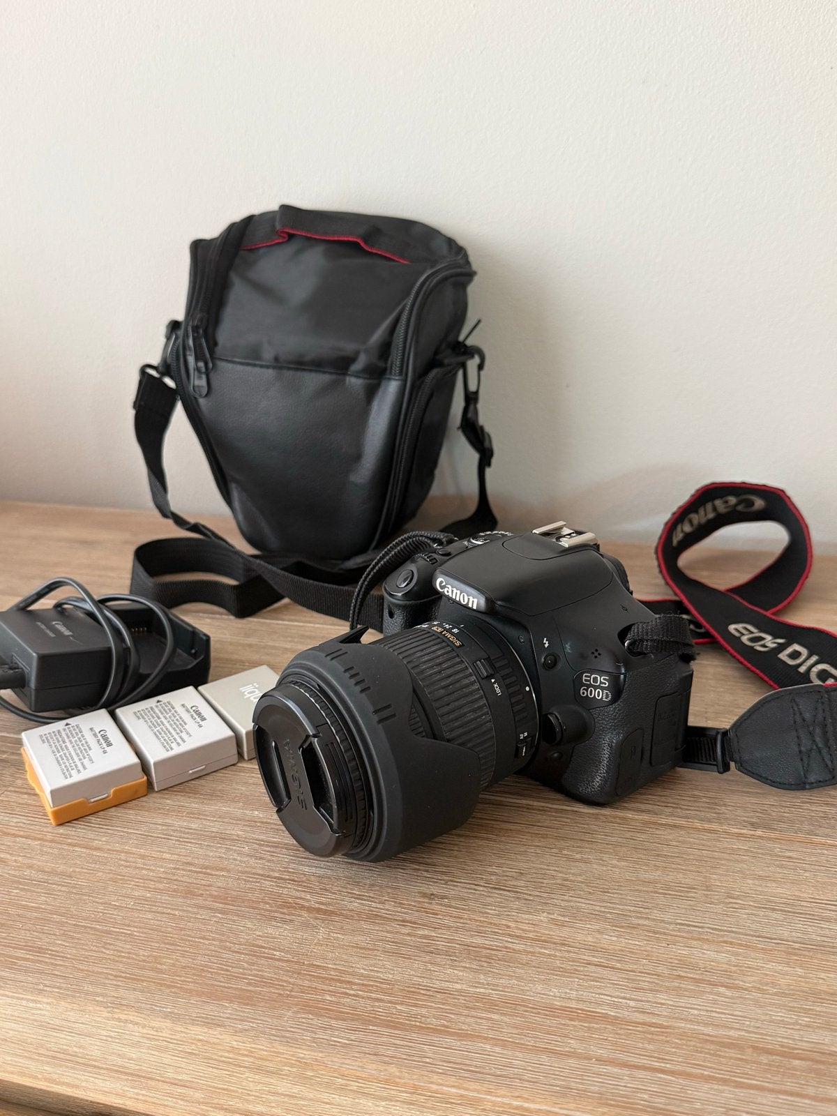 Canon EOS 600D spiegelreflexcamera met accessoires
