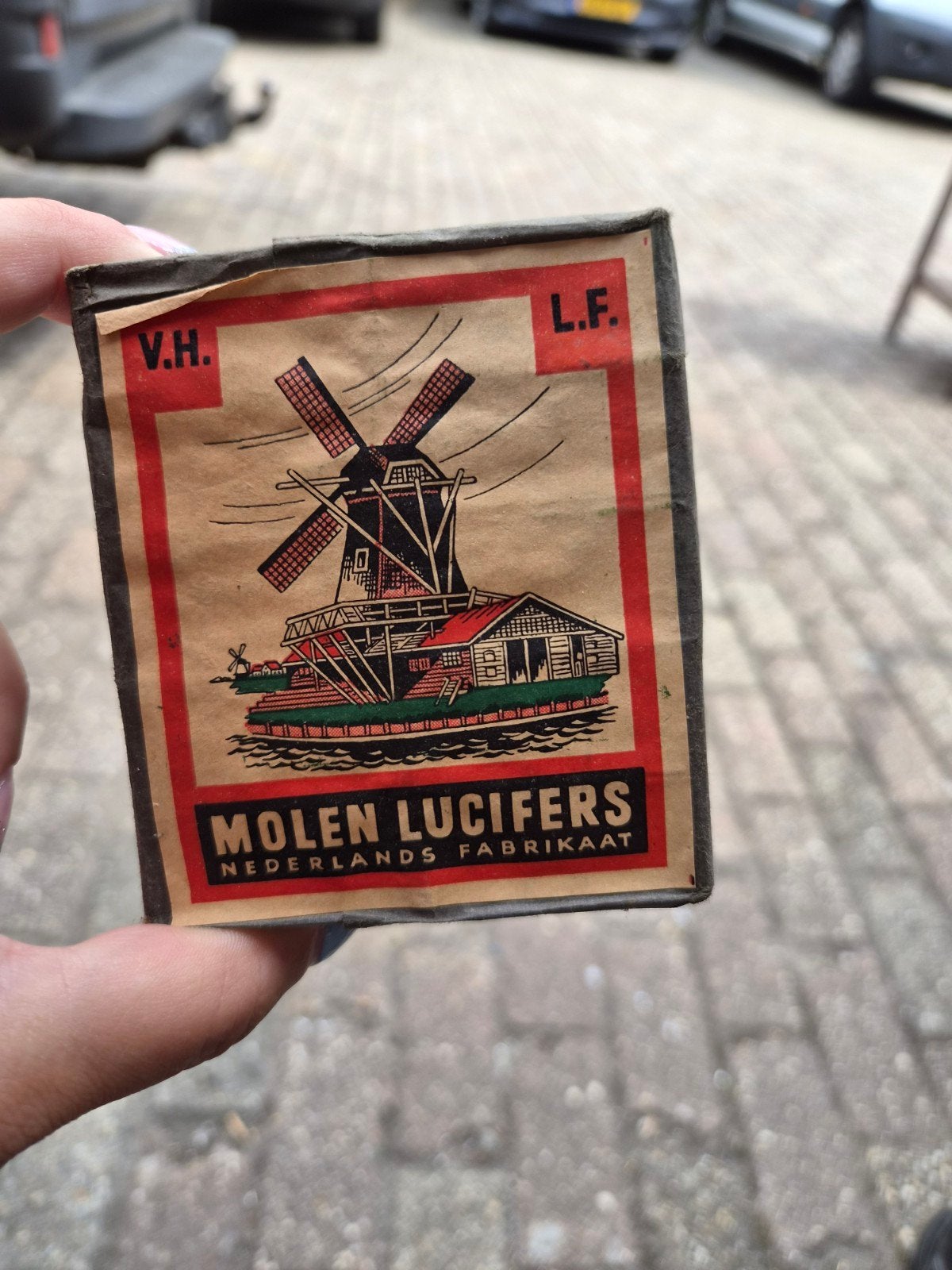 Vintage Molen Lucifers 2x - Nederlands Fabrikaat, Ophalen of Verzenden, Nieuw, Luciferdoosjes of -merken