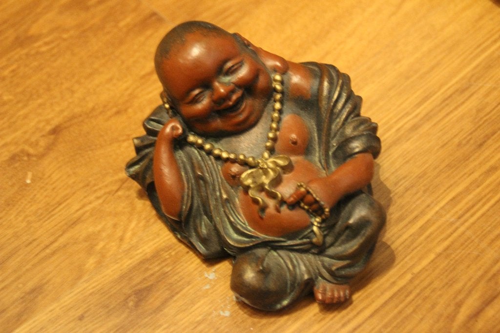 zittende chinese buddha, Ophalen of Verzenden, Gebruikt, Religie