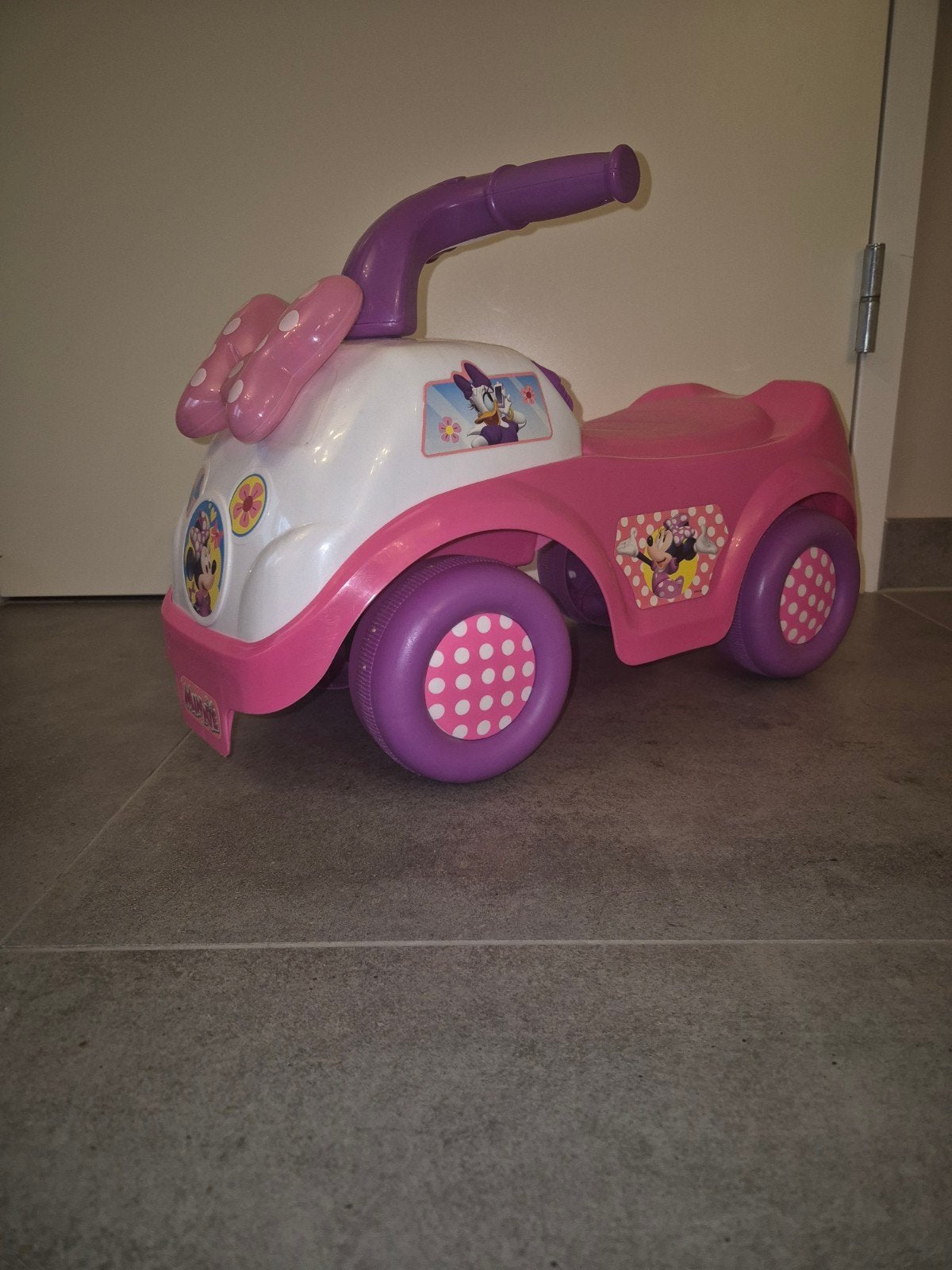 Minnie Mouse Loopauto - Roze/Paars, Ophalen, Gebruikt, Loopvoertuig