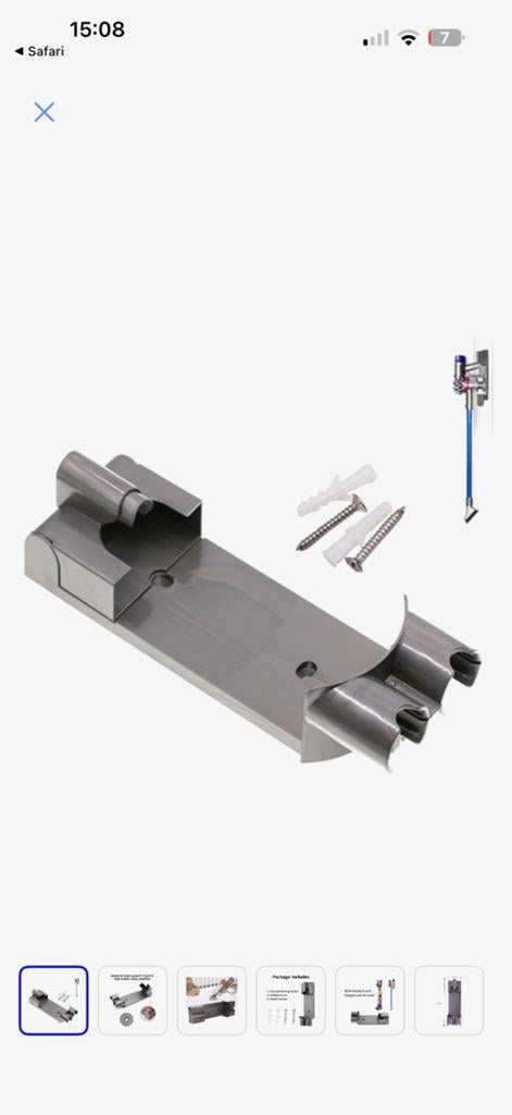 Wandhouder voor Dyson steelstofzuiger v7,v8, Witgoed en Apparatuur, Stofzuigers, Ophalen, Overige typen, Nieuw, Oplaadstation