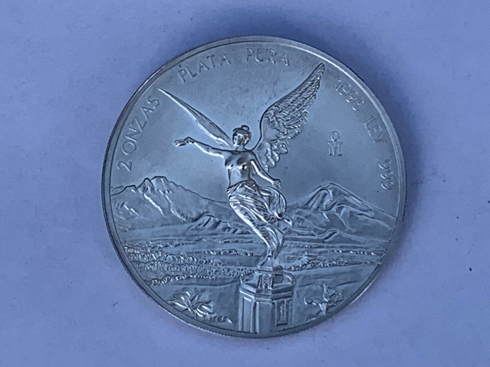Zilveren libertad mexico 2 oz 1996, Ophalen of Verzenden, Zilver