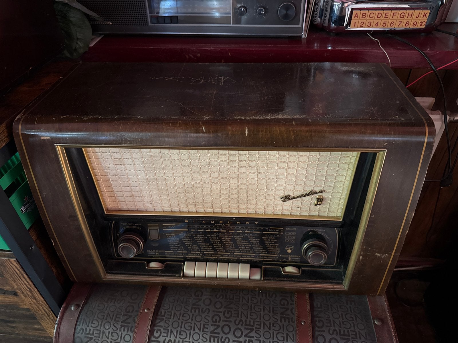 Oude werkende radio - Vintage buizenradio, Ophalen of Verzenden, Gebruikt, Radio