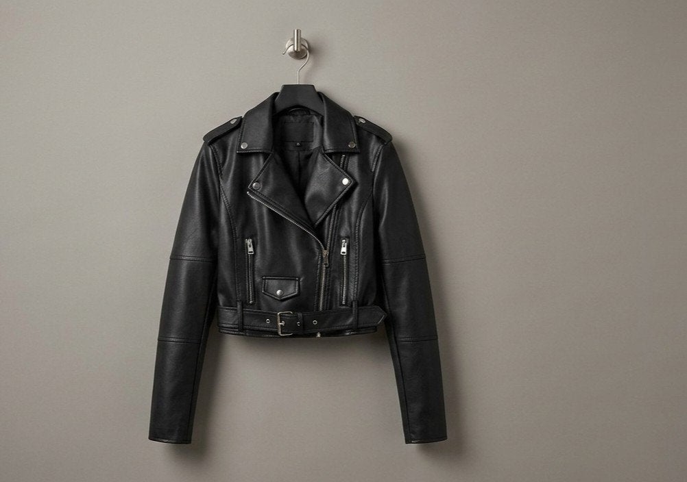 Nieuwe leren jas, maat S, Kleding | Dames, Jassen | Zomer, Ophalen, Zwart, Zo goed als nieuw, Maat 36 (S)