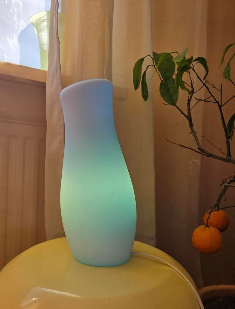 Vintage mylonit lamp jaren 90, Huis en Inrichting, Ophalen of Verzenden, Gebruikt, Overige kleuren, Glas
