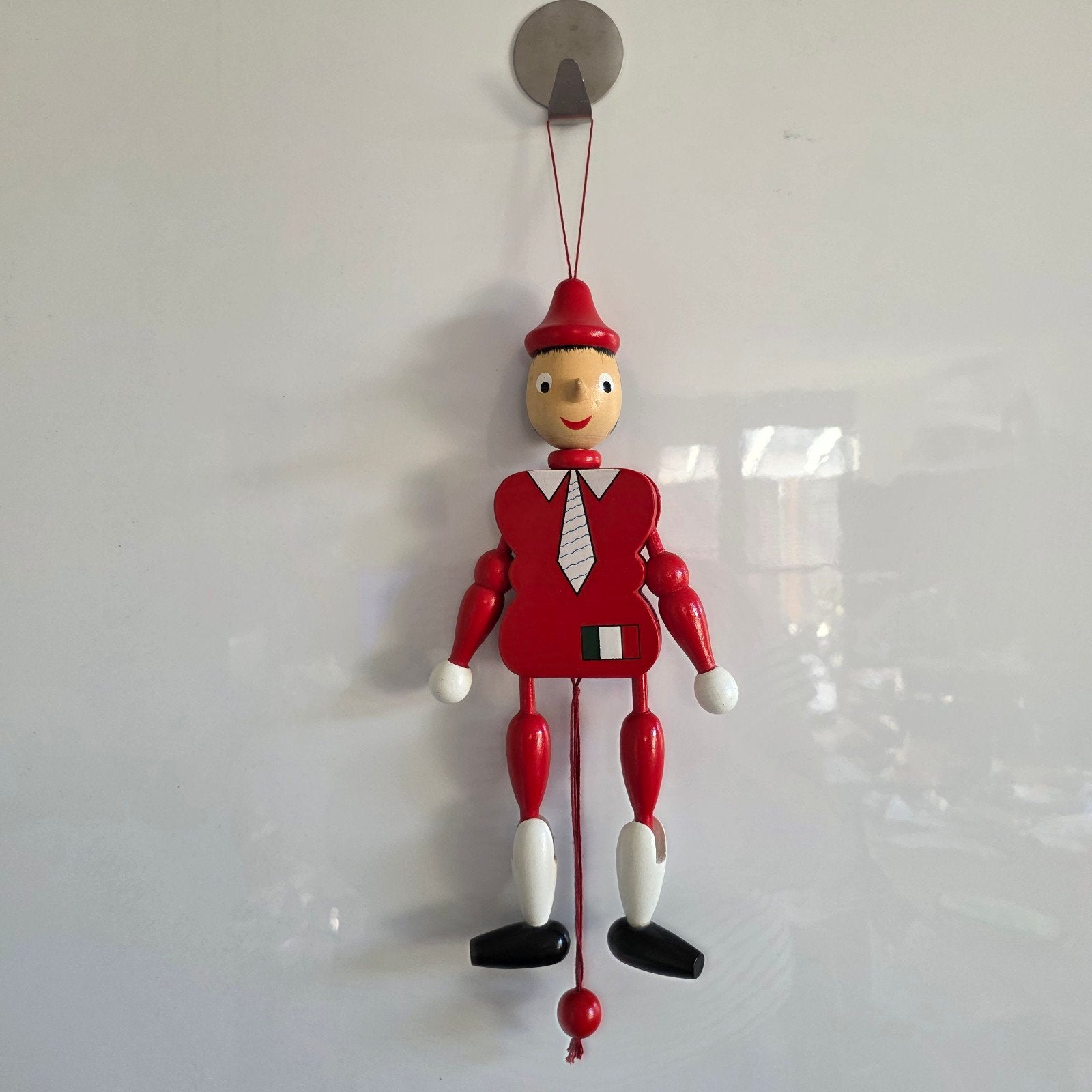 Houten Pinokkio uit Italië, Lengte pop 30 cm, Zo goed als ni, Ophalen of Verzenden, Zo goed als nieuw, Jongen of Meisje