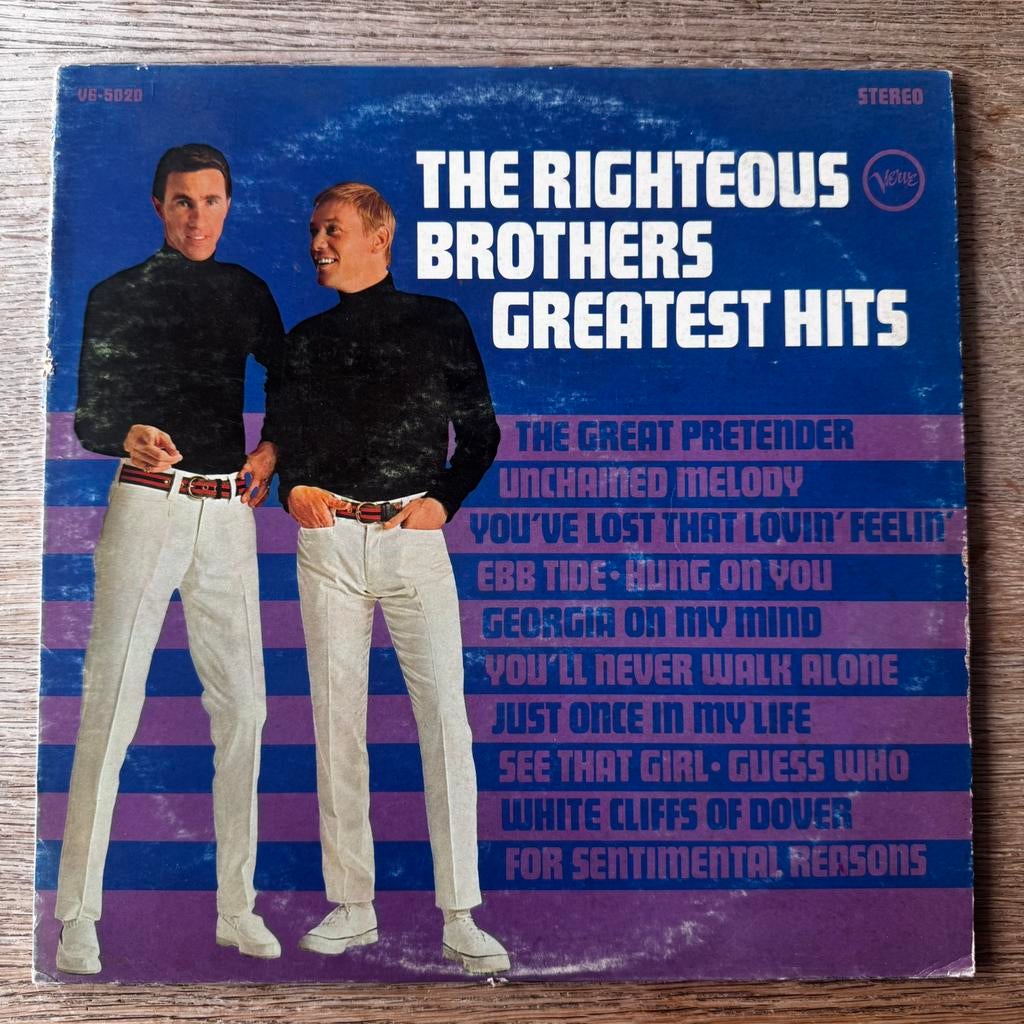 The Righteous Brothers Greatest Hits LP Vinyl 1967 USA Soul, Ophalen of Verzenden, Gebruikt, 12 inch
