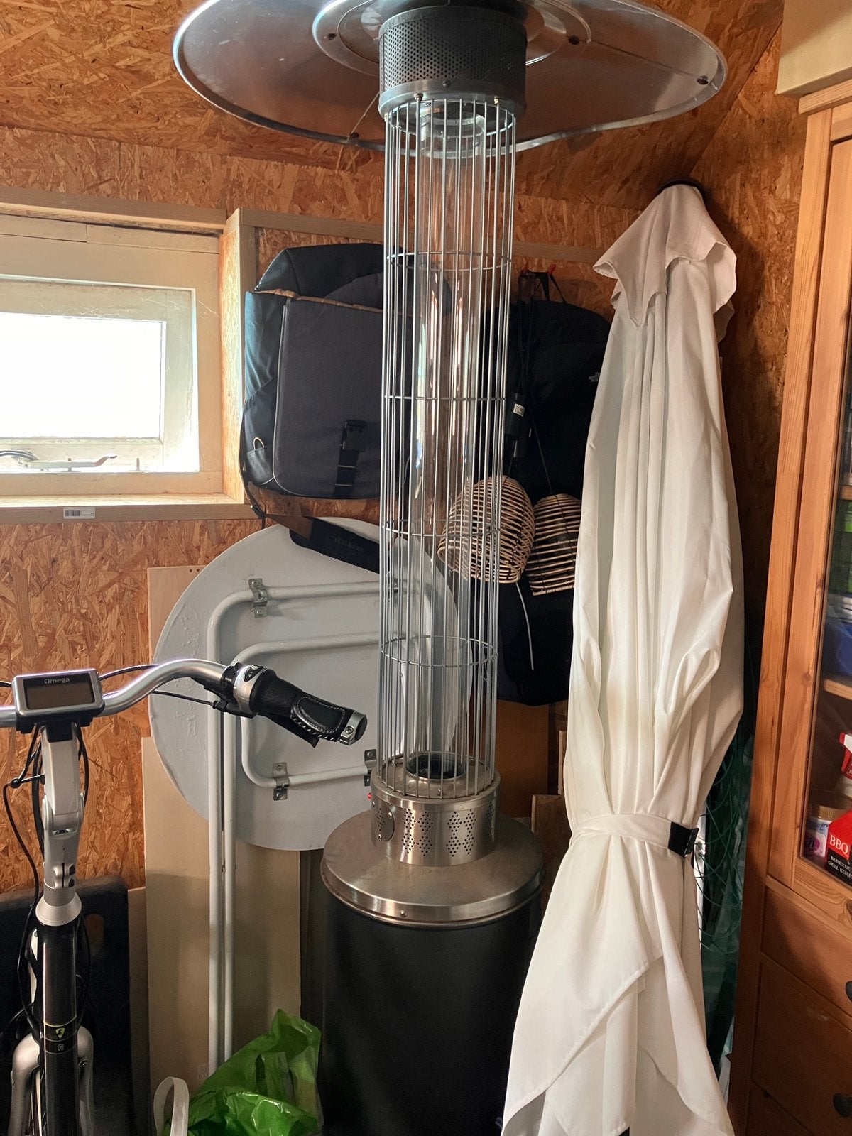 Terrasverwarmer met gasfles, Ophalen, Gebruikt, Gas, Vloer