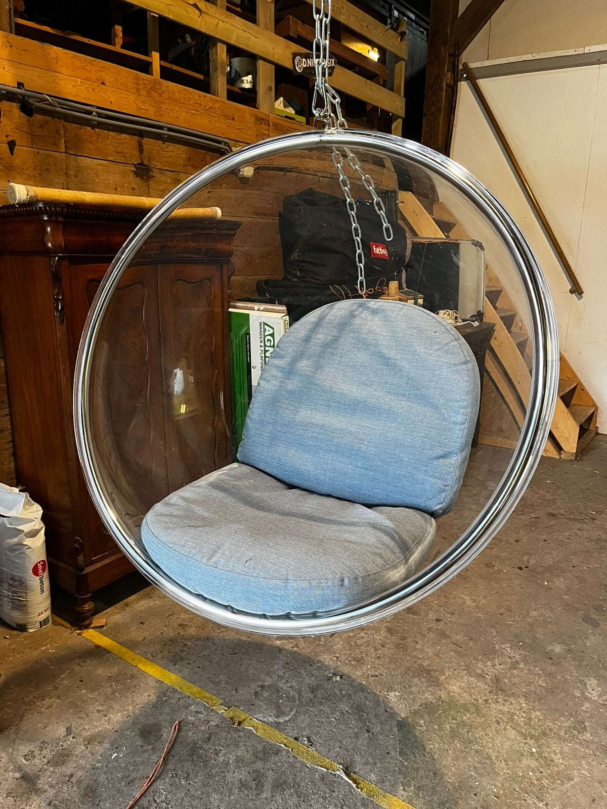 Transparantie Bubble Chair - Zwevende Stoel, Huis en Inrichting, Ophalen, Gebruikt, Kunststof, 100 tot 125 cm