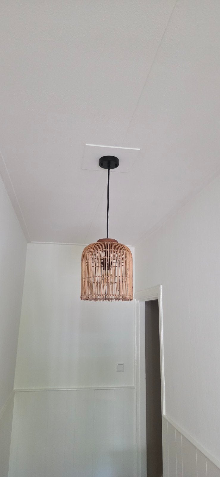 DBodhi Ambachtelijke Hanglamp - Japandi/Boho Stijl, Ophalen, Natuurlijk materiaal, E27 (groot), Zo goed als nieuw