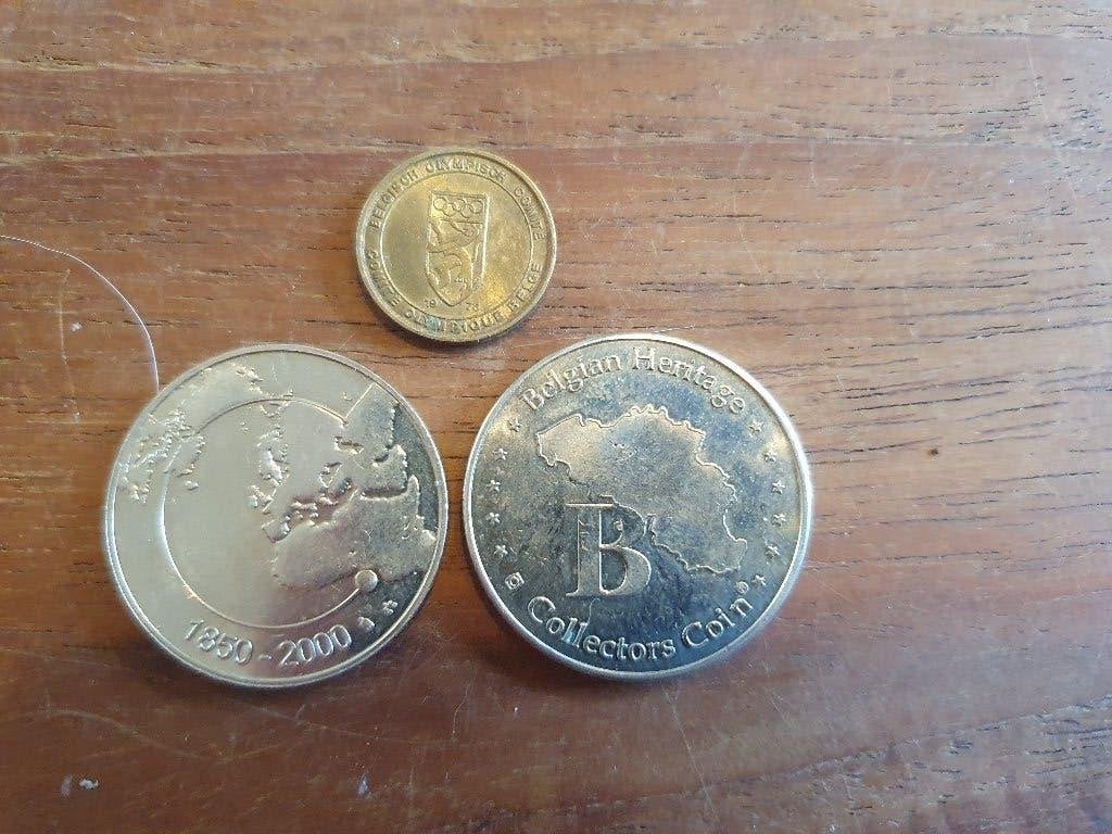 3 verzamelpenningen uit België, Postzegels en Munten, Penningen en Medailles, Ophalen of Verzenden, Overige materialen