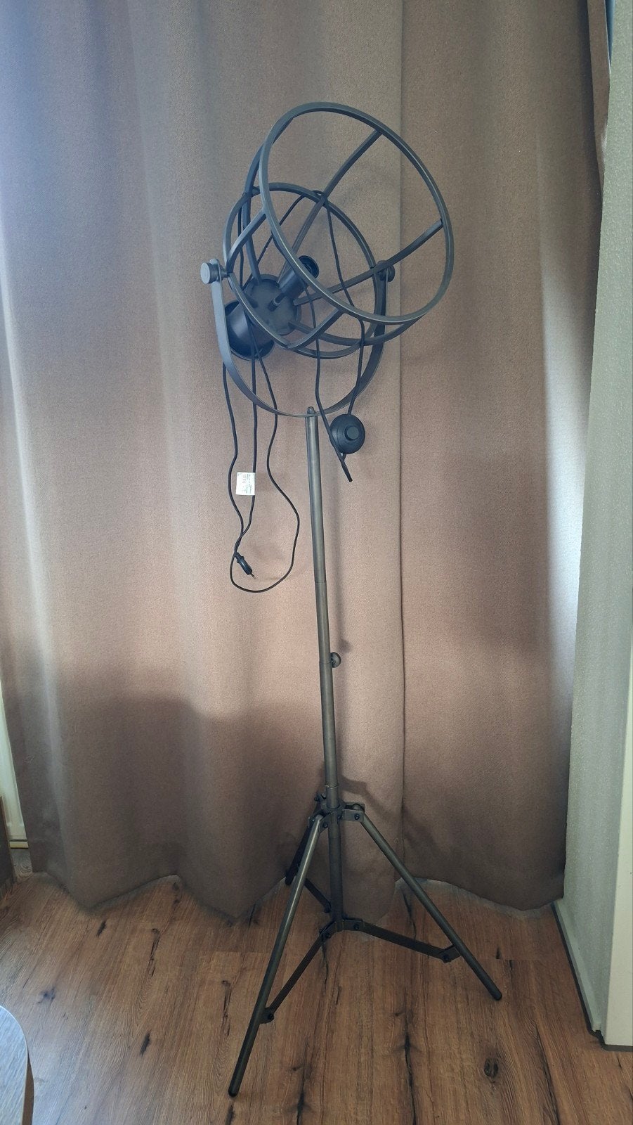 Kamerlamp van staal, Ophalen, 100 tot 150 cm, E27 (groot), Zo goed als nieuw