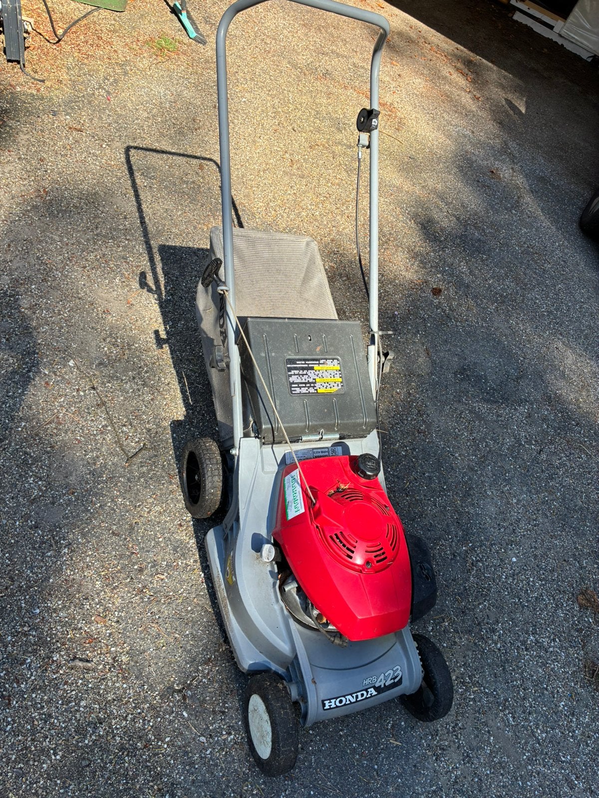 Honda HRB423 grasmaaier, Tuin en Terras, Ophalen, Cirkelmaaier, Gebruikt, Opvangbak