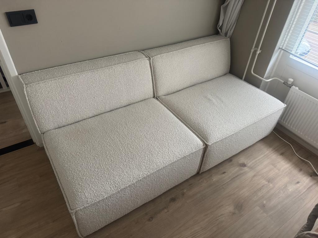 2-zits Sofacompany Dane modulebank - Maya Cream, Ophalen, 150 tot 200 cm, Tweepersoons, 75 tot 100 cm
