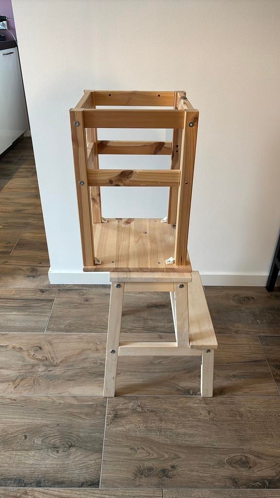 Leertoren, ikea hack (hout), bijna niet gebruikt, Kinderen en Baby's, Kinderstoelen, Ophalen, Zo goed als nieuw, Overige typen