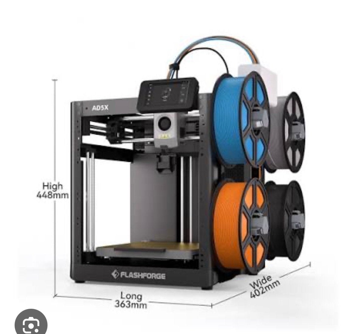 Flashforge AD5X Trekpop 3D-printer - Zo goed als nieuw, Ophalen of Verzenden, Zo goed als nieuw, Filament