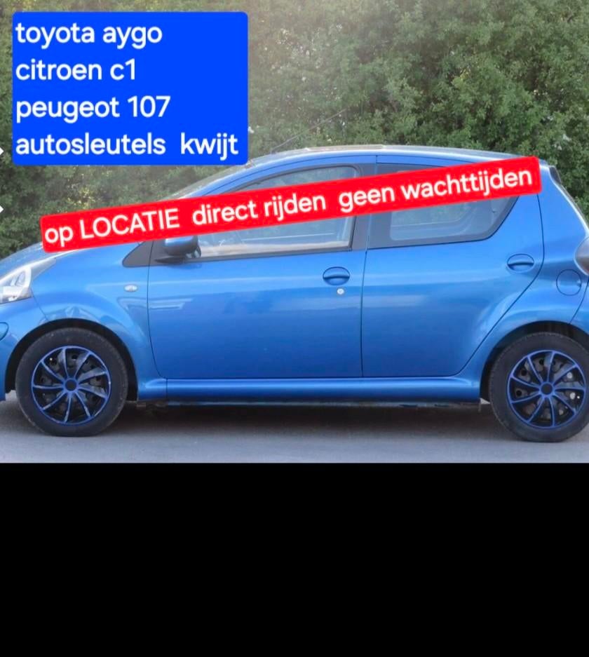 Toyota aygo Peugeot 107 Citroen C1 Sleutel kwijt op Locatie, Ophalen of Verzenden, Peugeot