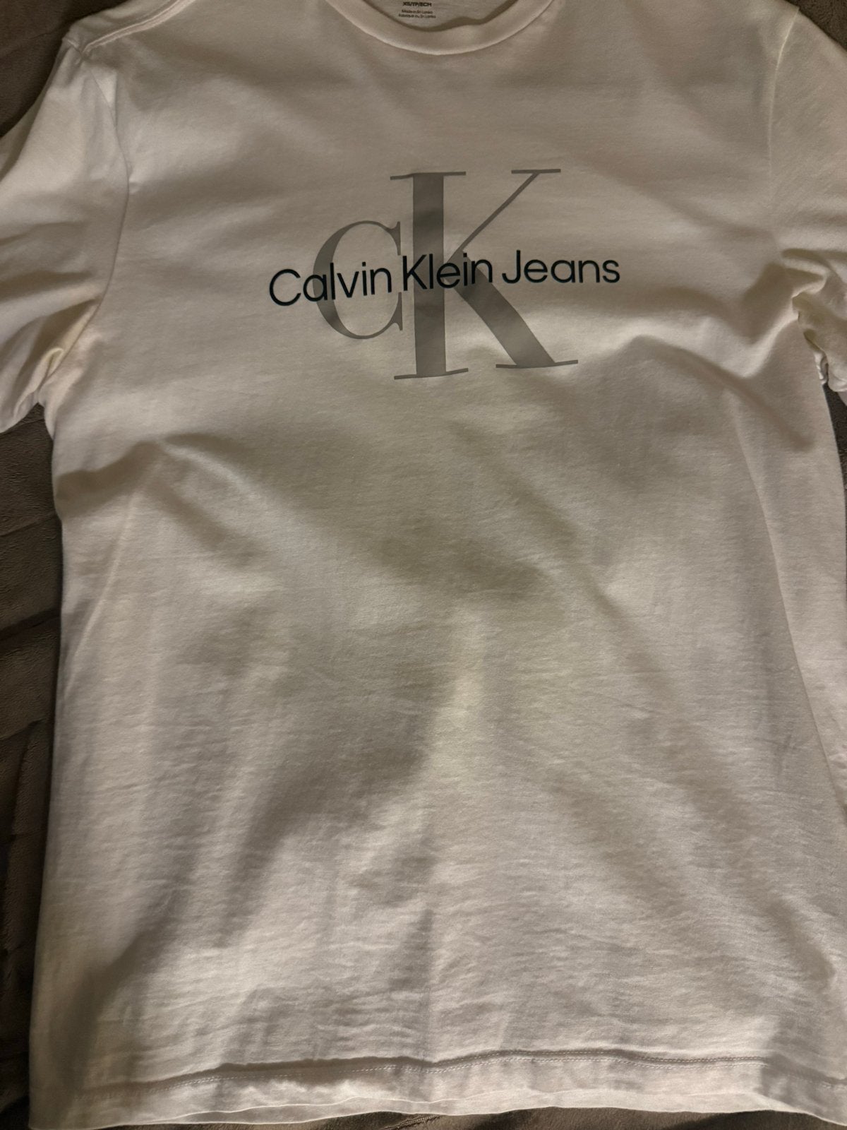 Nieuw Calvin Klein Jeans T-shirt - Maat XS, Kleding | Dames, T-shirts, Ophalen, Wit, Nieuw, Korte mouw