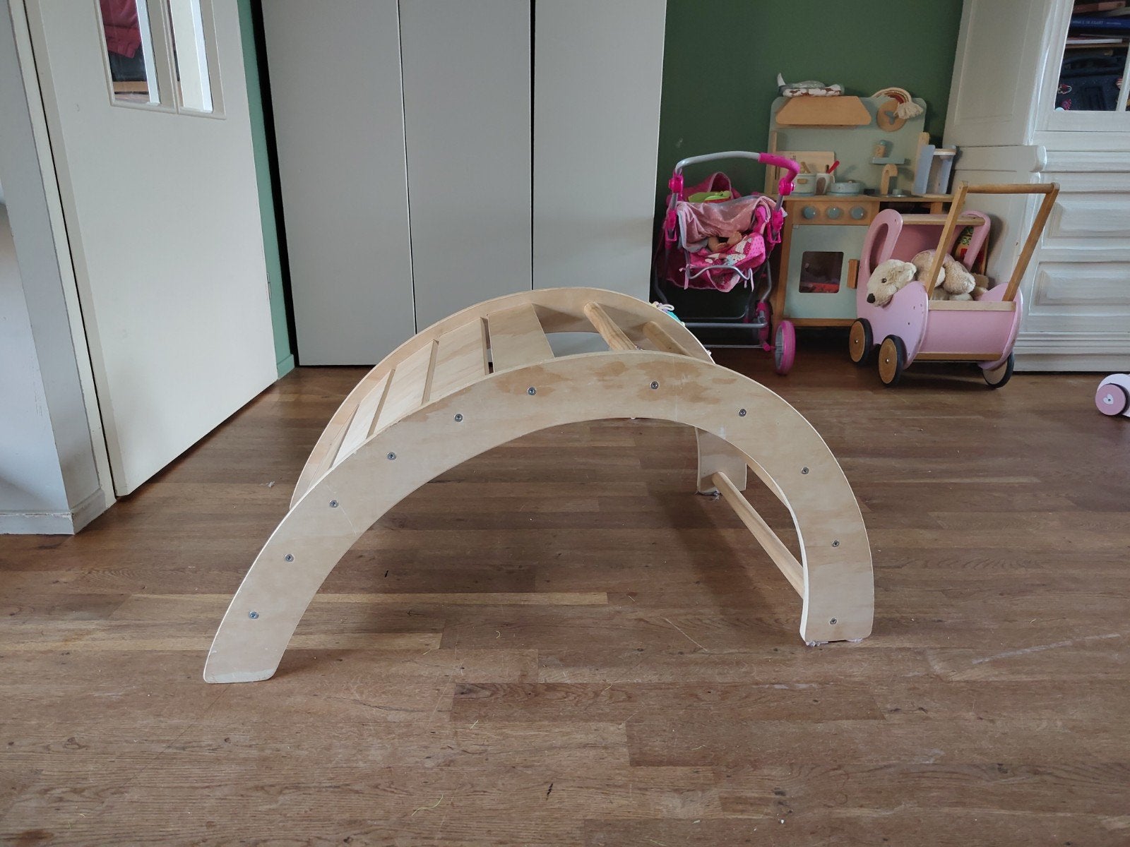 Montessori klimboog en schommelstoel, Ophalen, Zo goed als nieuw, Overige typen