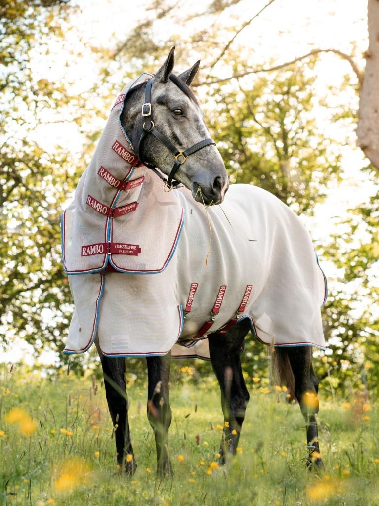 Rambo Protector Vliegendeken Disc, maat 183 (6'0), 185, Dieren en Toebehoren, Paarden en Pony's | Dekens en Dekjes, Vliegendeken