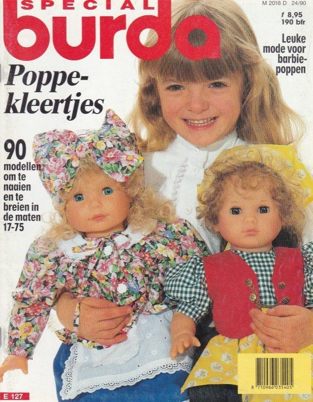 Burda Special Poppekleertjes - E 127 - 1990, Burda Special, Ophalen of Verzenden, Zo goed als nieuw, Borduren en Naaien