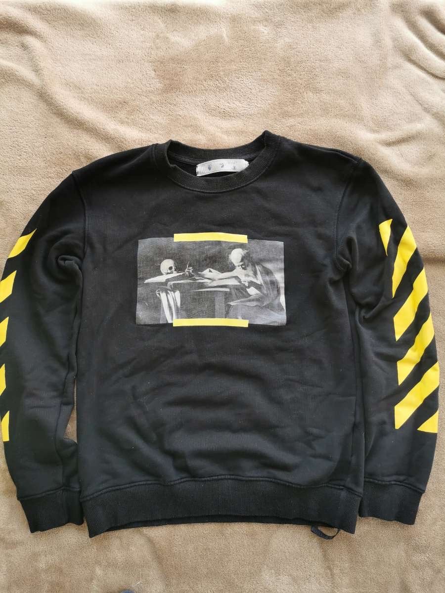 Off-White Caravaggio Arrow Black Sweater, Ophalen of Verzenden, Zo goed als nieuw, Maat 46 (S) of kleiner, Zwart