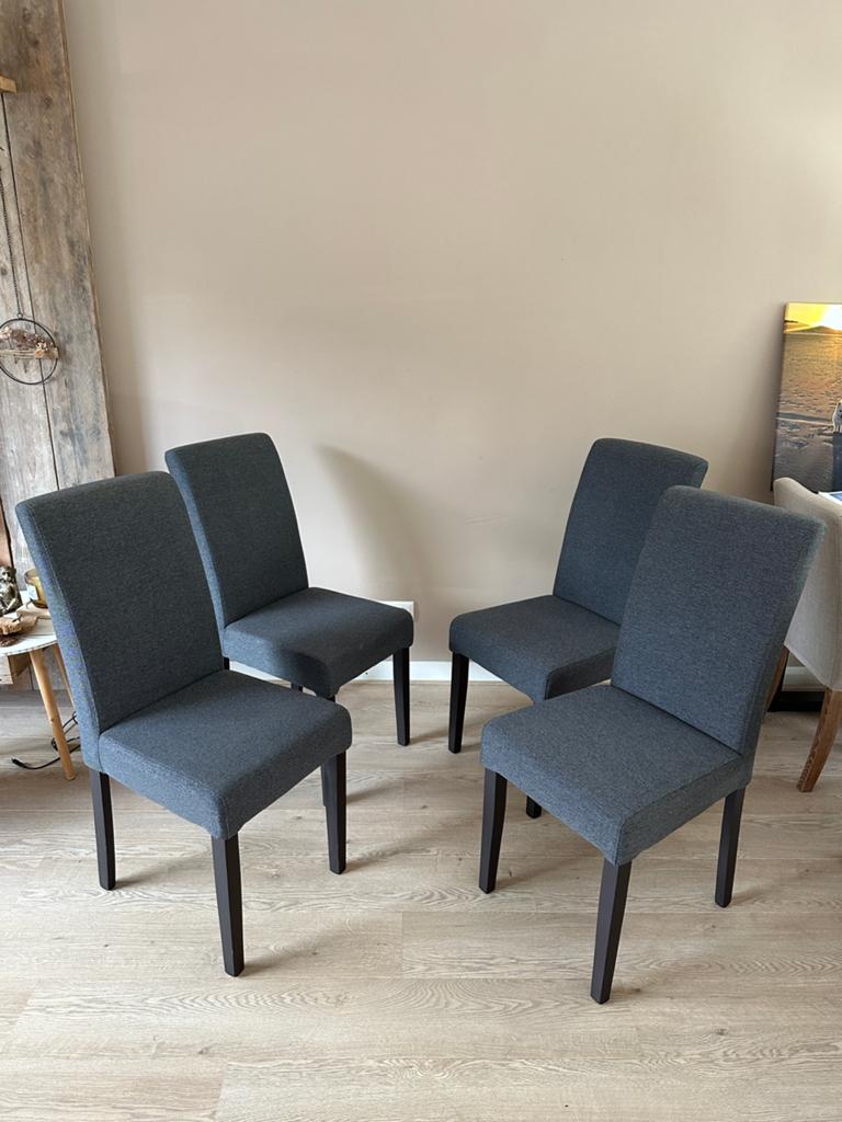 Stoelen Antraciet, Ophalen, Zo goed als nieuw, Vier, Stof