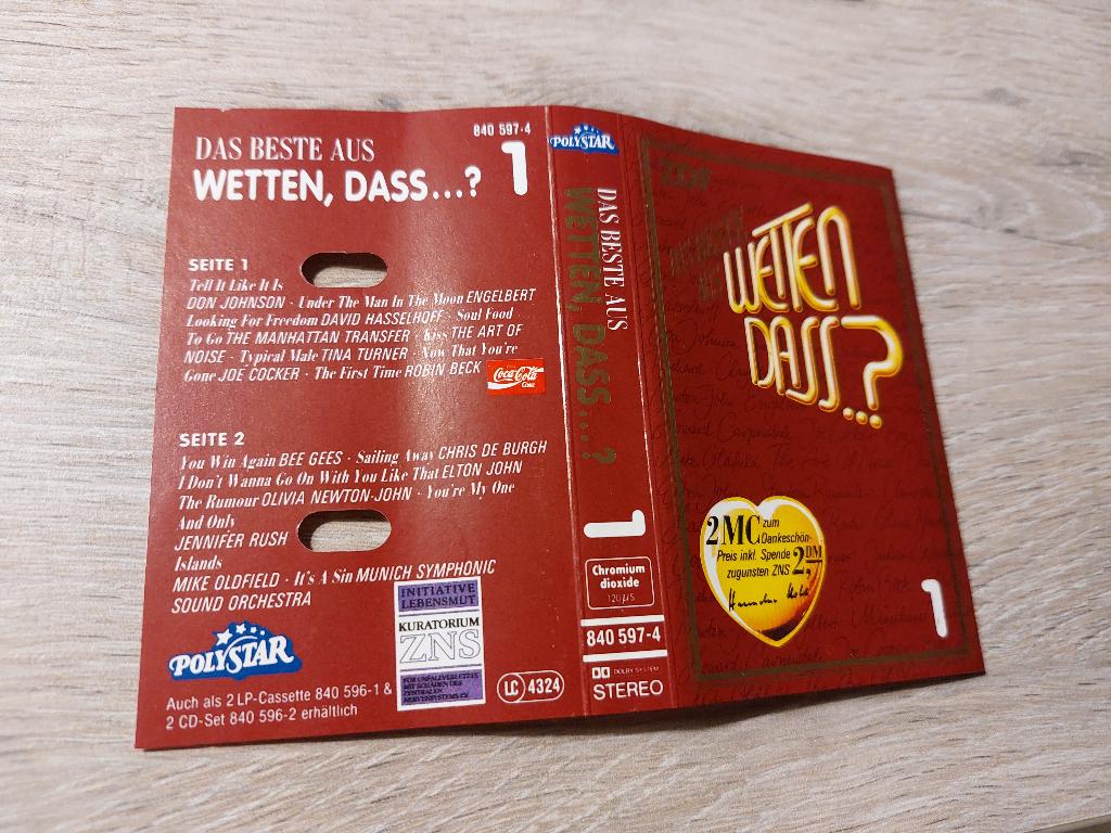 DAS BESTE AUS WETTEN DASS 1 (MC), Ophalen of Verzenden, Zo goed als nieuw, Origineel, 1 bandje