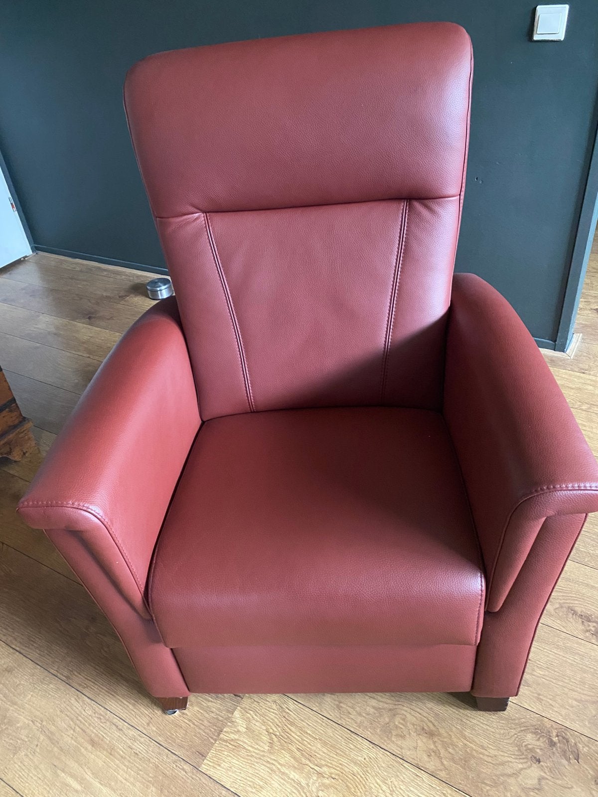 Set leren fauteuils bordeaux rood, Huis en Inrichting, Ophalen, Zo goed als nieuw, 50 tot 75 cm, Leer
