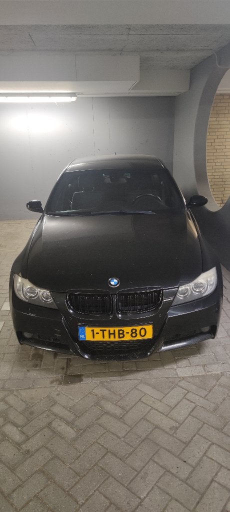 BMW 3-Serie 3.0 335I AUT 2007 Zwart, Auto's, BMW, Automaat, Zwart, Leder en Stof, Zwart