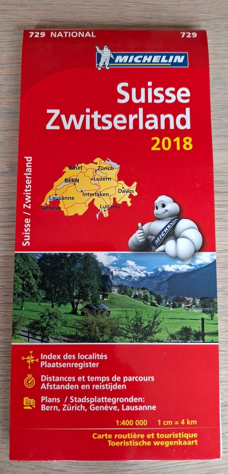 Michelin Toeristische Wegenkaart Zwitserland 2018, 2000 tot heden, Nieuw, Landkaart, Europa Overig