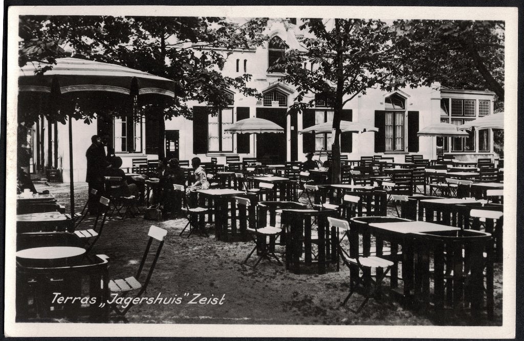 Zeist, Terras Jagershuis., Ophalen of Verzenden, 1940 tot 1960, Ongelopen, Utrecht