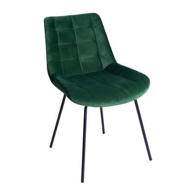 NIEUW Xenos 4x Eetkamerstoel velvet - donkergroen, Huis en Inrichting, Stoelen, Ophalen of Verzenden, Nieuw, Overige kleuren