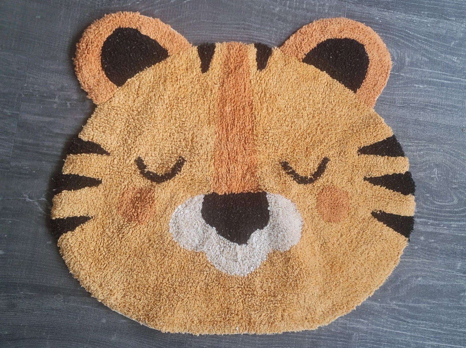 Tijger vloerkleed, Gebruikt, 50 tot 100 cm, Kinderkamer, Speels, Dierenprint, Zwart