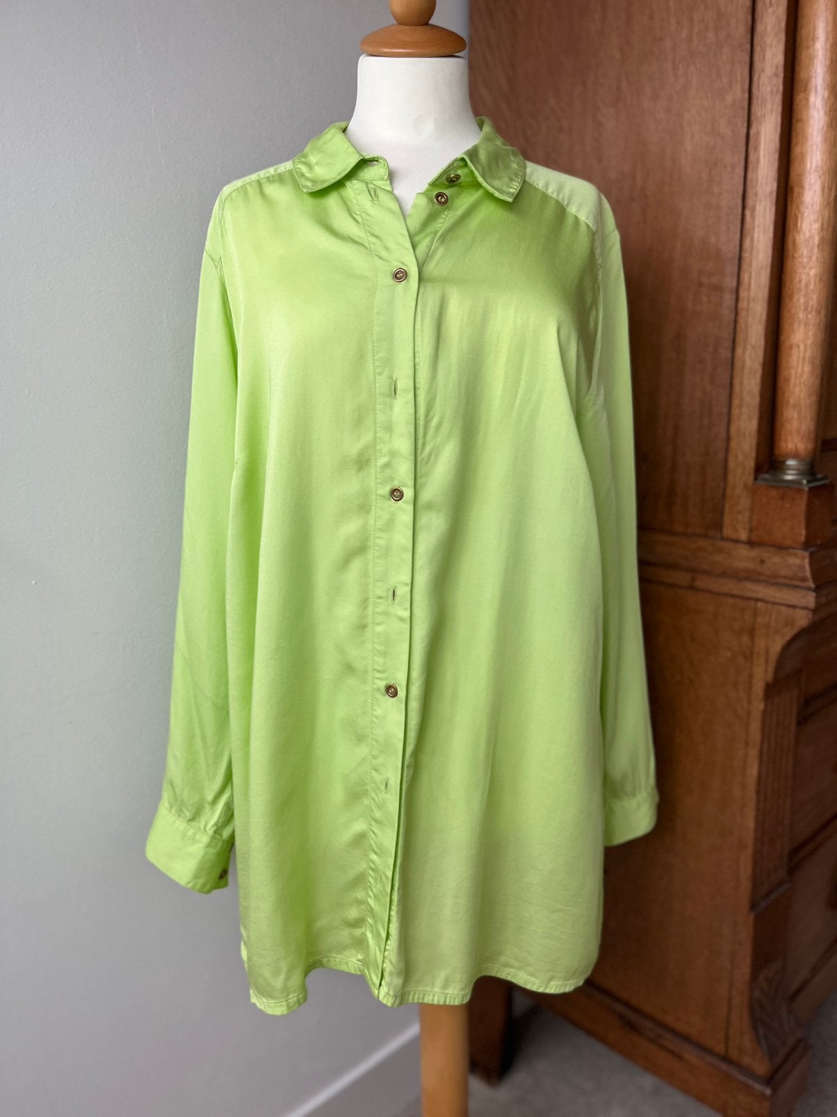 Vrolijke lange Adia blouse maat 48 APPELGROEN, Kleding | Dames, Blouse of Tuniek, Ophalen of Verzenden, Groen, Adia