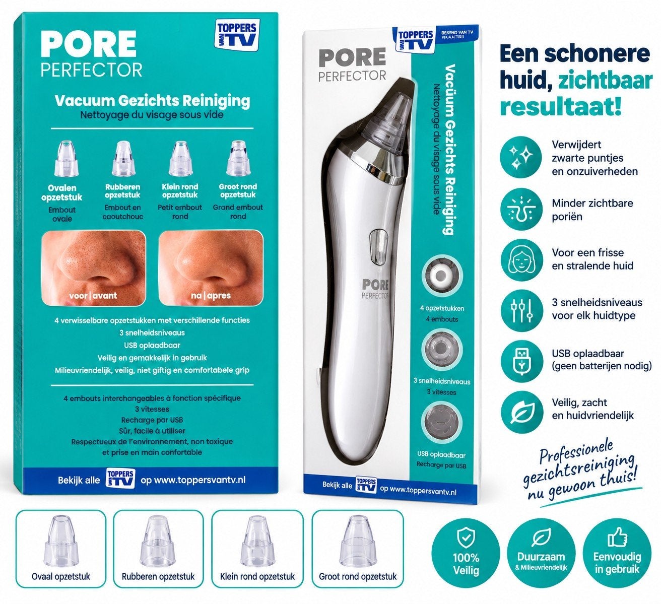 skincare poriën en mee-eters reinigen, Ophalen of Verzenden, Nieuw, Overige typen