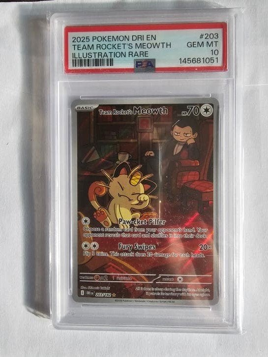 Team Rocket's Meowth PSA 10, Ophalen of Verzenden, Nieuw