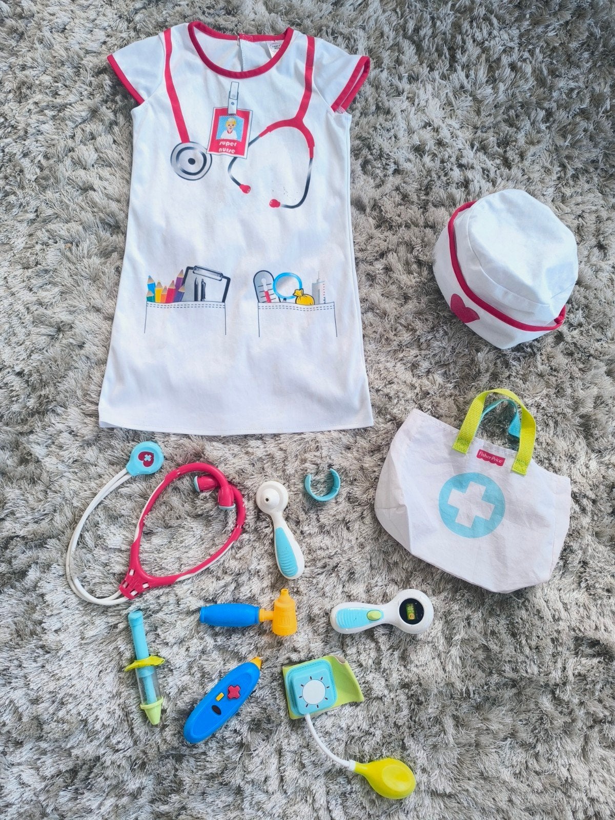 Doktersset met jurkje en accessoires, Ophalen of Verzenden, Gebruikt, Meisje
