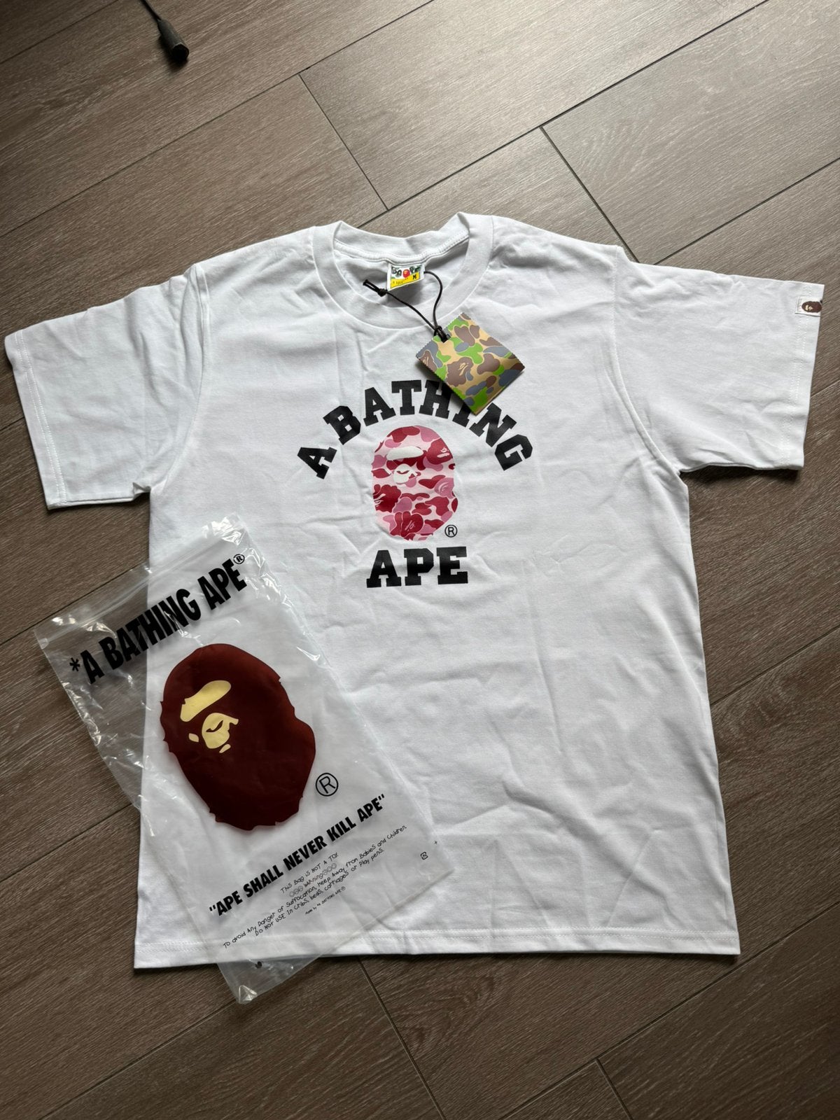 Bape t-shirt, Ophalen of Verzenden, Nieuw, Maat 48/50 (M), Wit